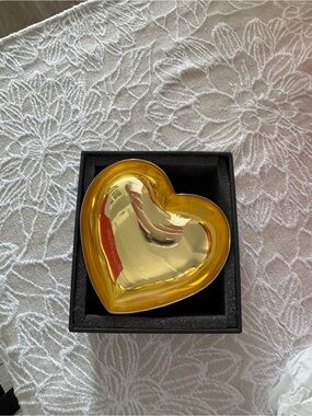 Michael Aram Gold Heart Dish in a box- Shiny Metallic Accent